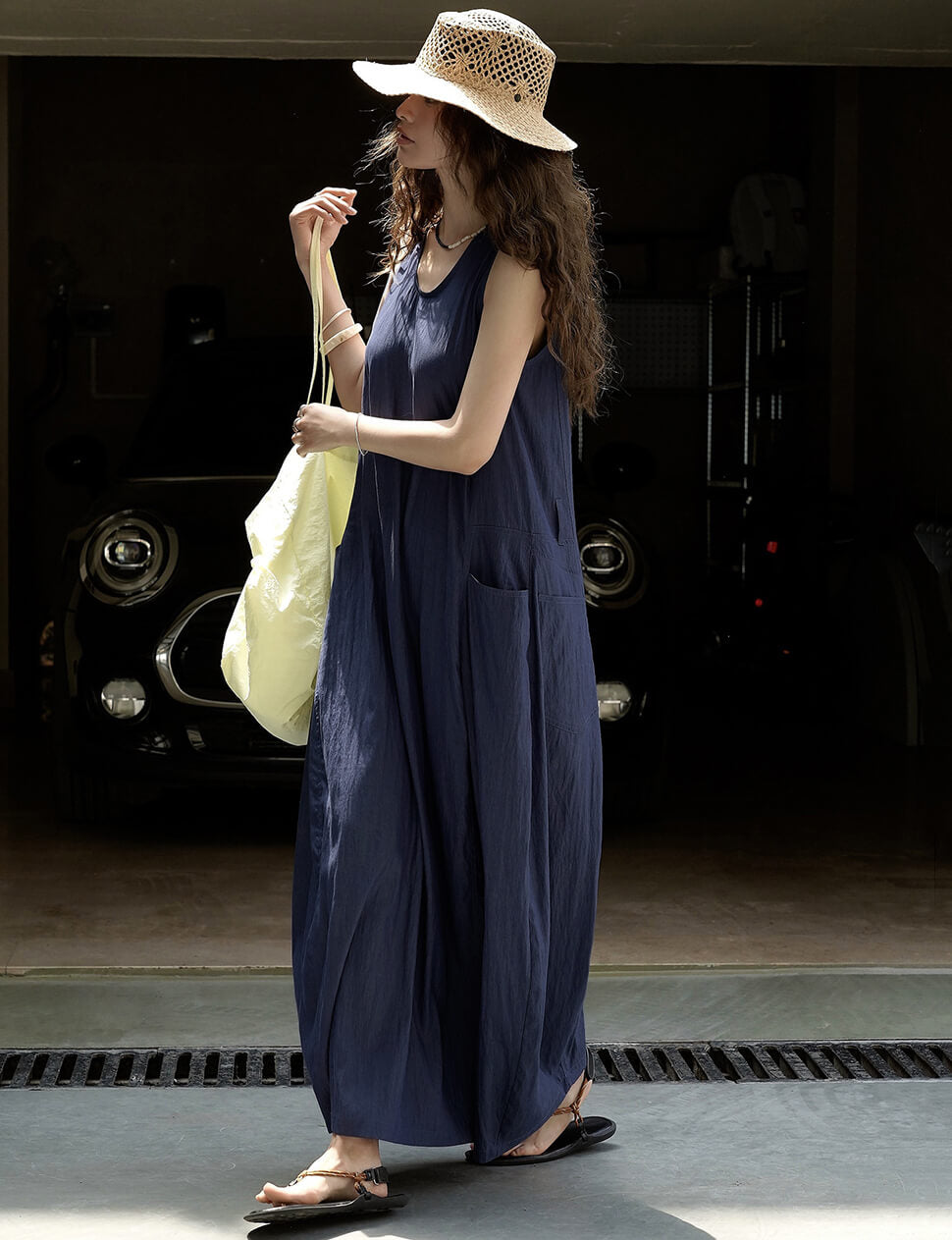 Navy Parachute Dress