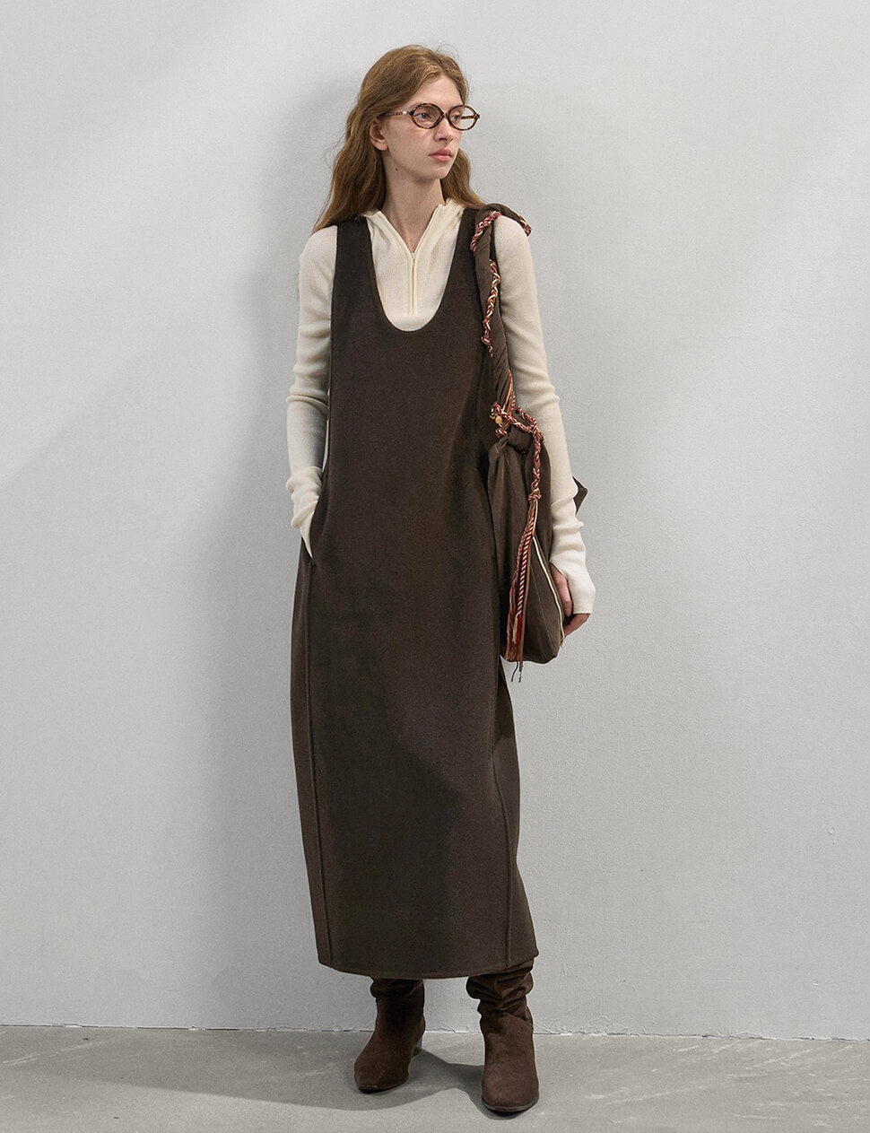 Brown Wool Dress