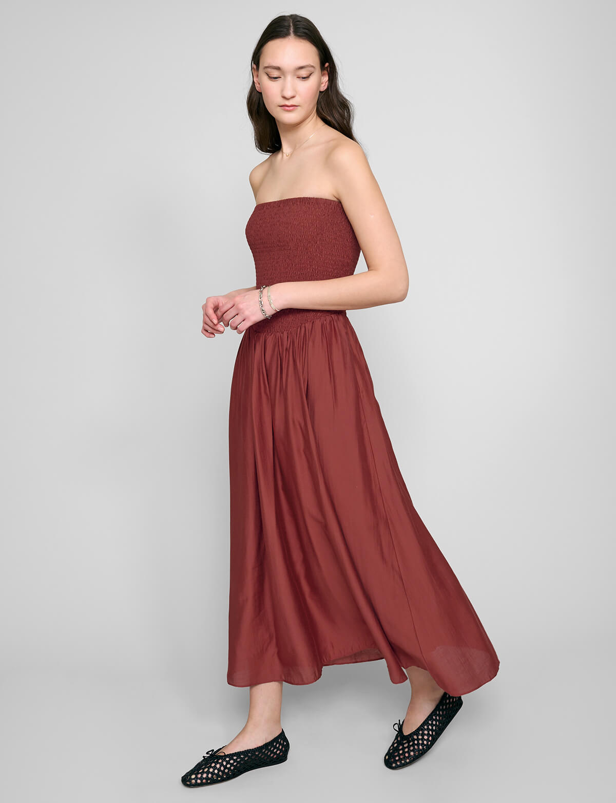 Paprika-Red Strapless Dress-BESTSELLER