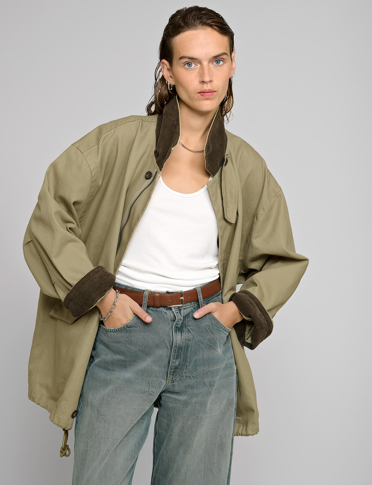Khaki Corduroy Country Jacket