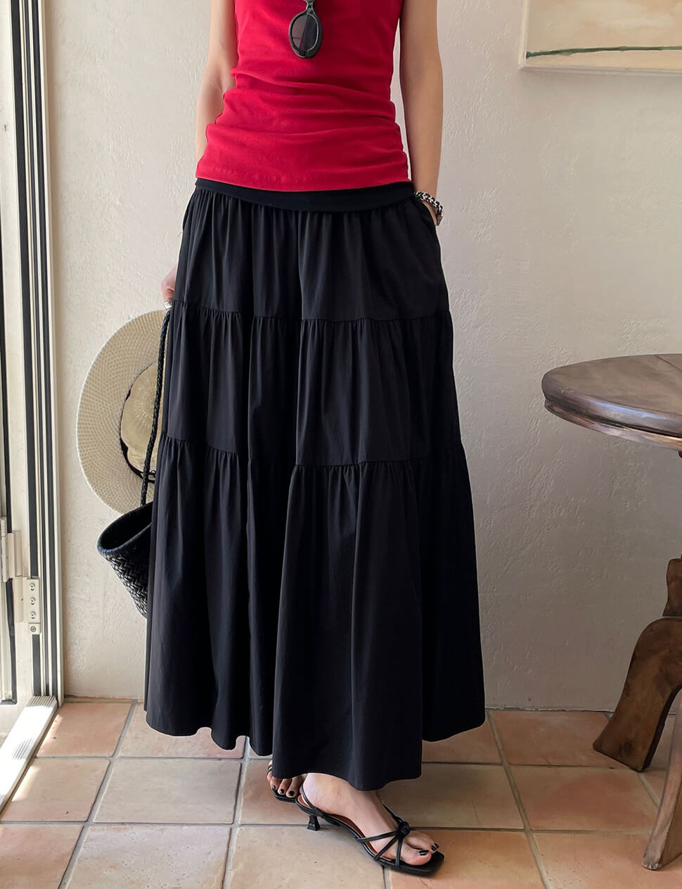 Black Tier Skirt