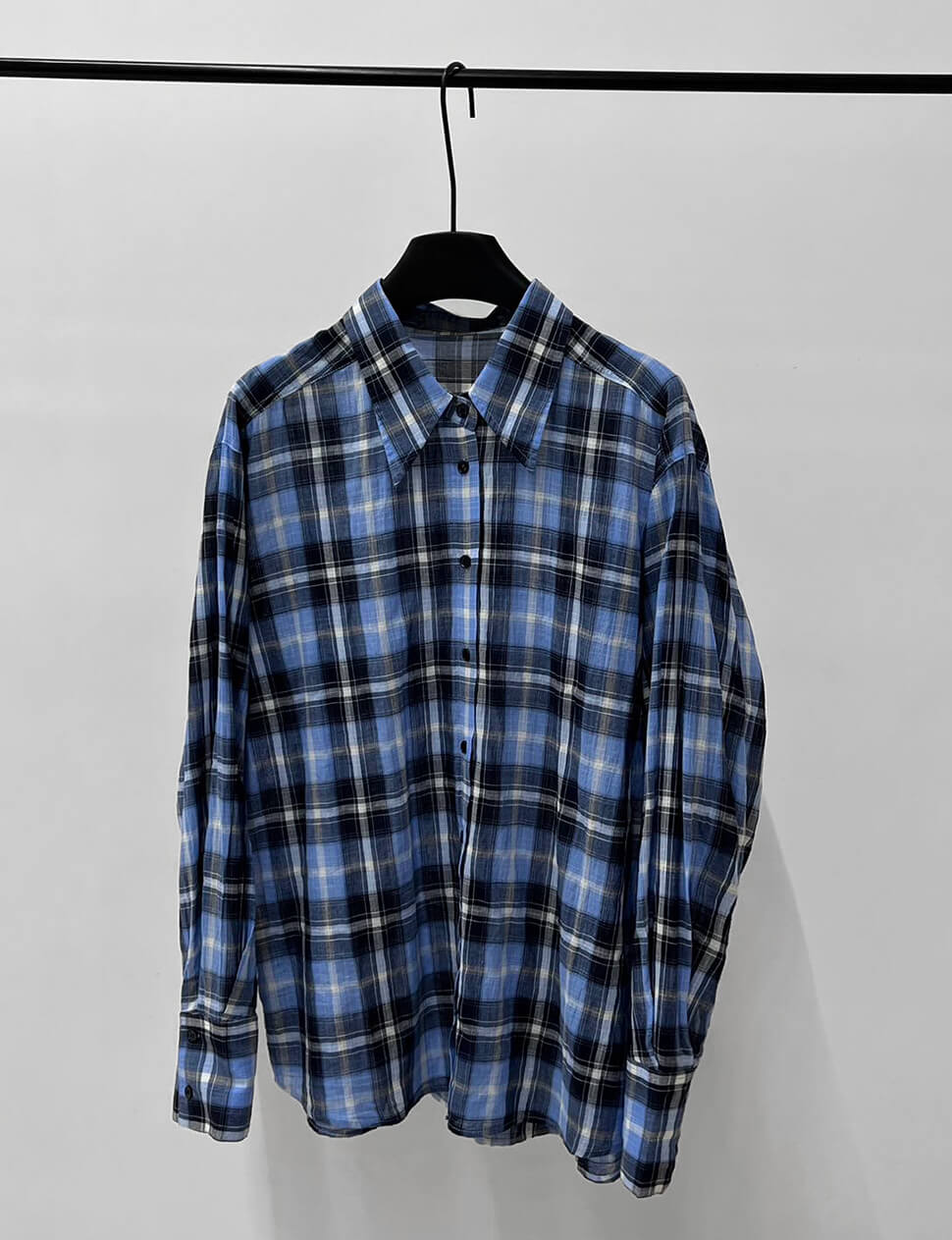 Blue Plaid Oversize Shirt