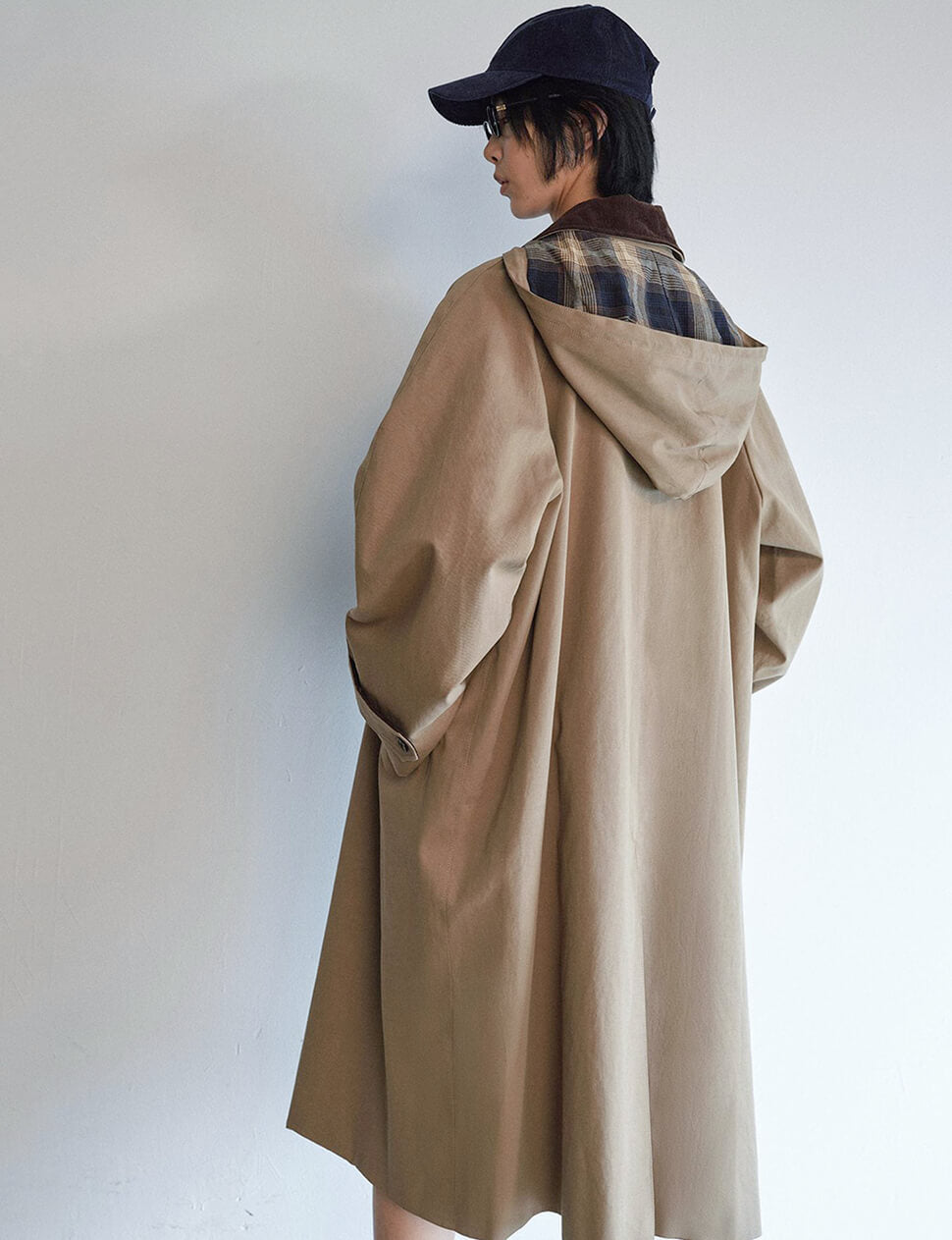 Tan Hooded Oversized Coat