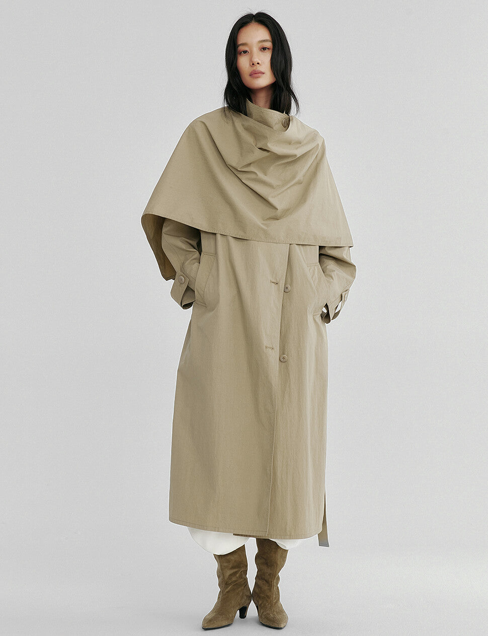 Wrap Scarf Khaki Trench-BESTSELLER