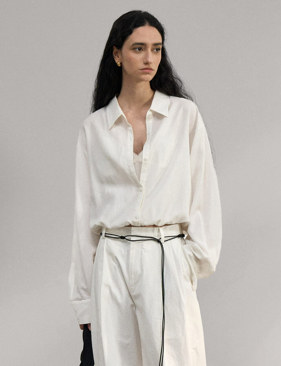 Crop Layered Bubble Shirt