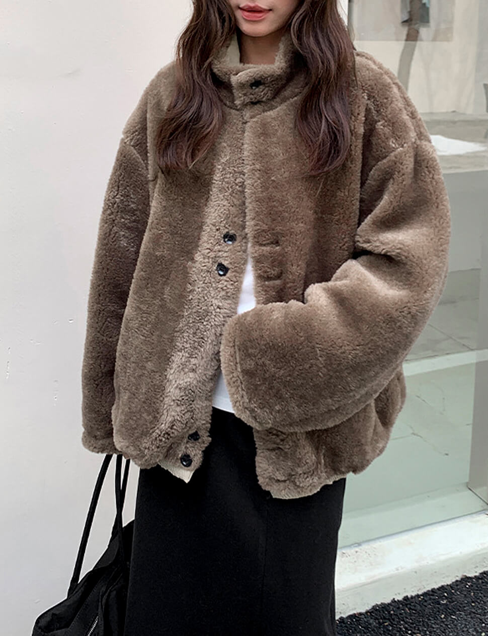 Reversible Grey Fur Jacket