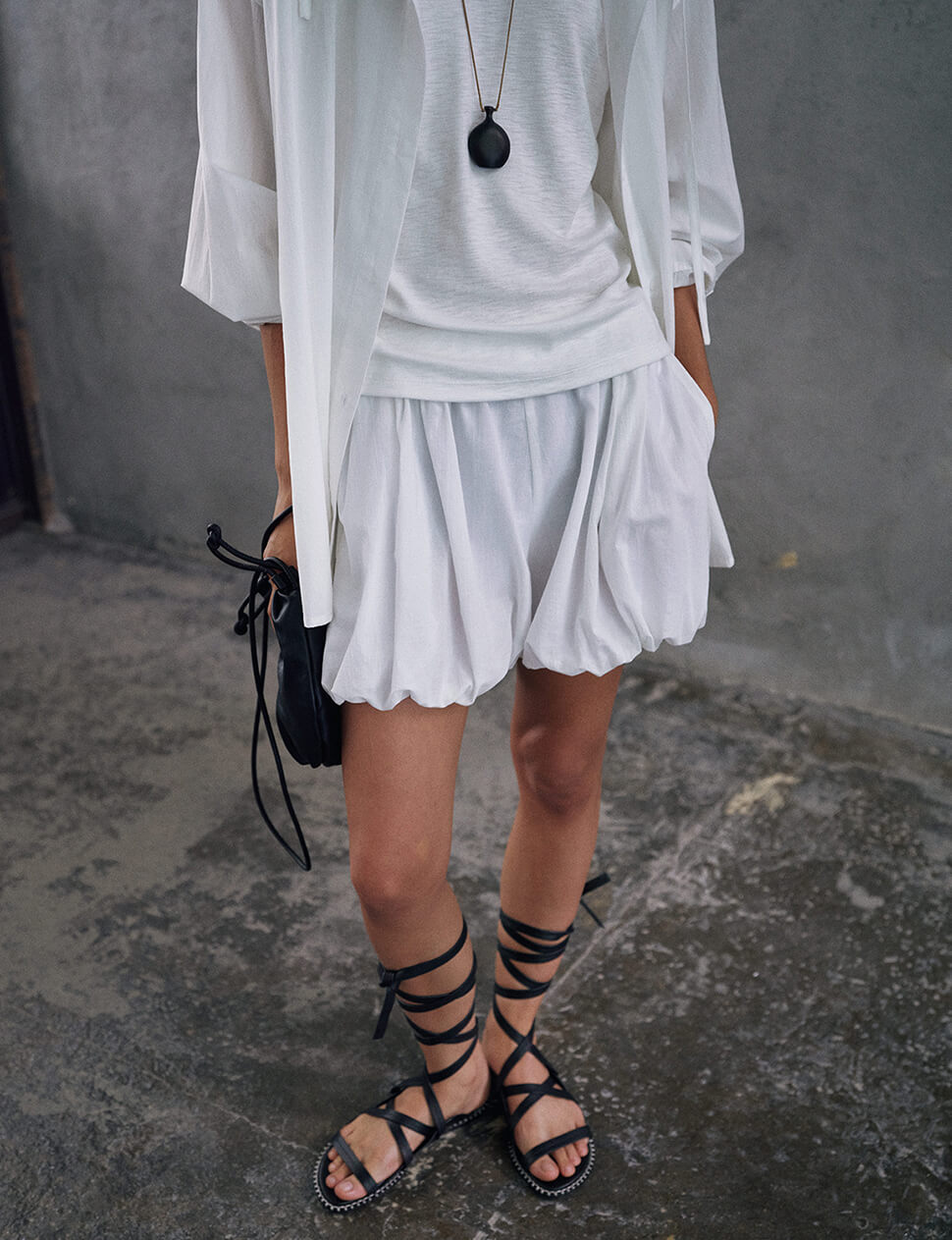 White Puff Shorts-PREORDER